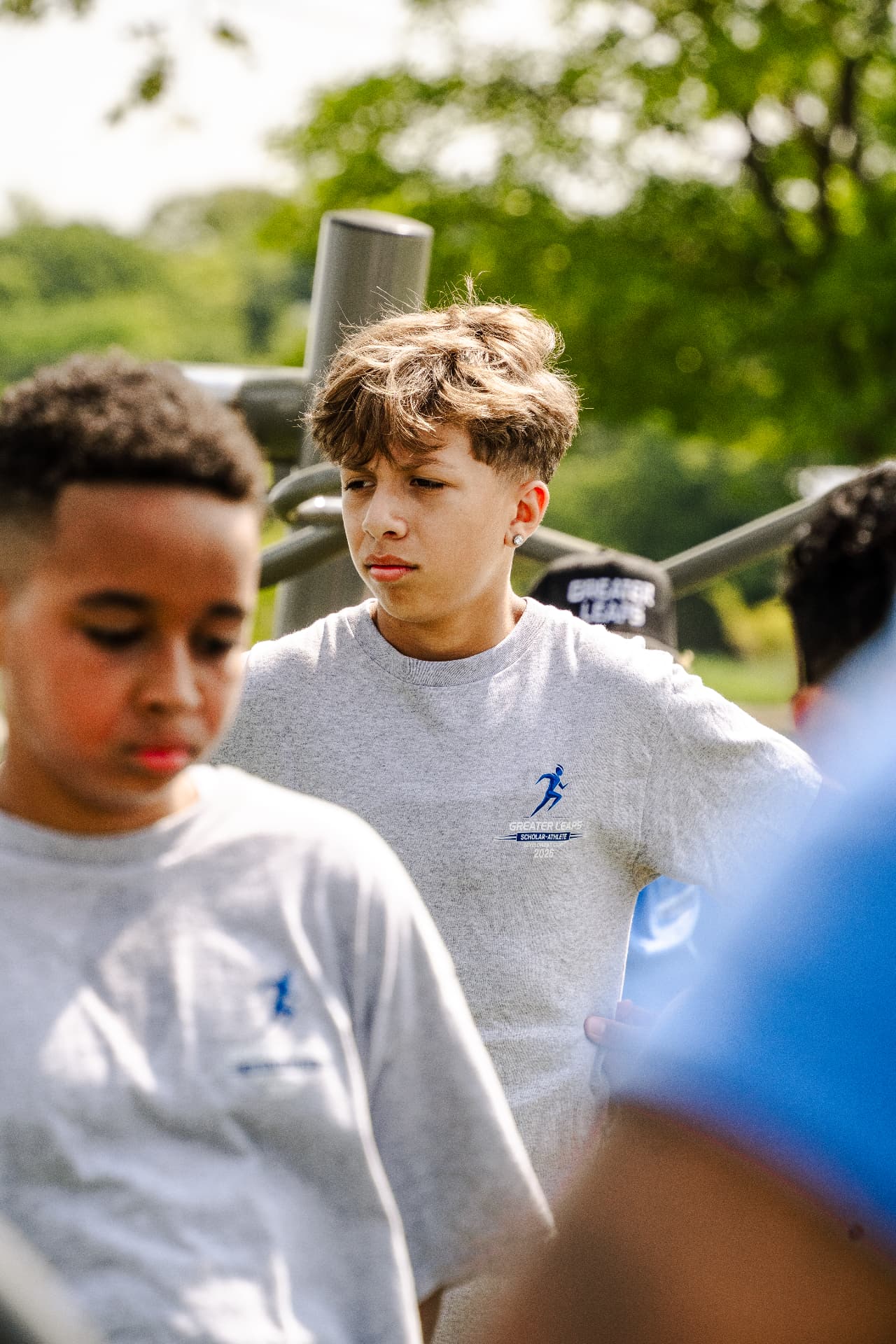 Camper focused during a station rotation